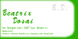 beatrix dosai business card